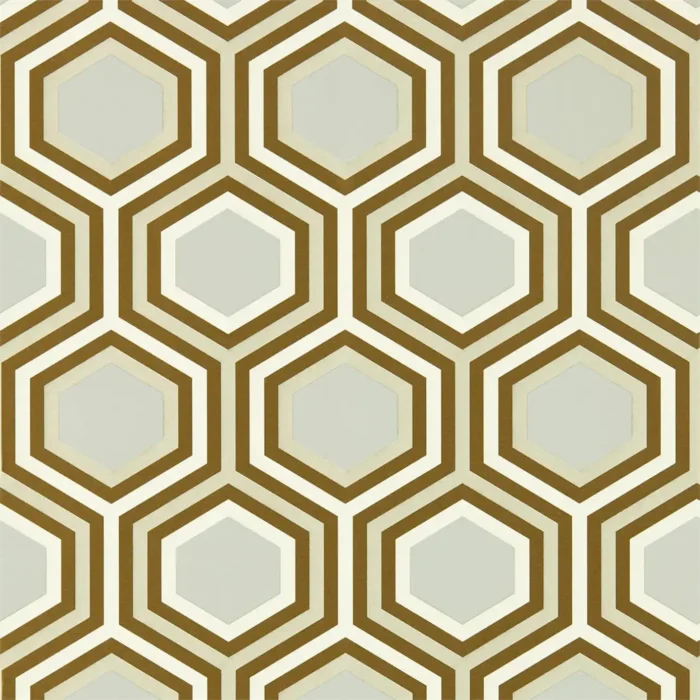 Selo Wallpaper - Gold / Platinum fabric swatch HSAW112147