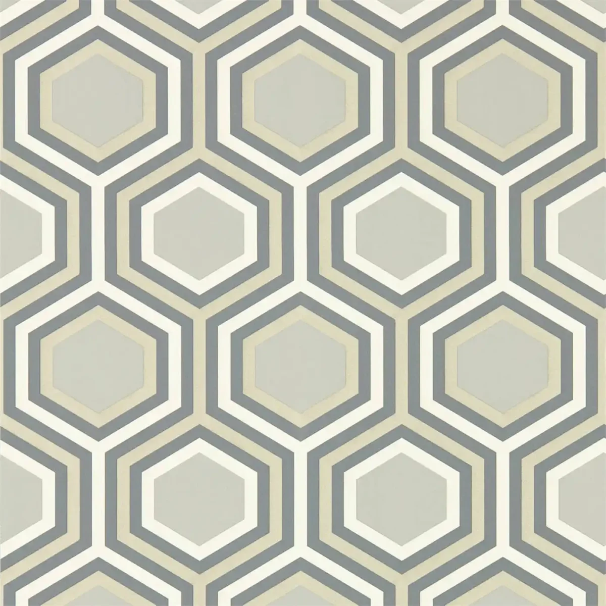 Selo Wallpaper - Slate / Platinum by black-grey geometric wallpaper from harlequin