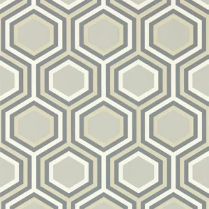 black-grey geometric wallpaper from harlequin