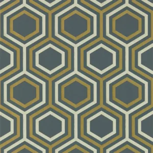black-grey geometric wallpaper from harlequin