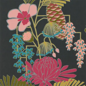 multicolour botanical wallpaper from harlequin