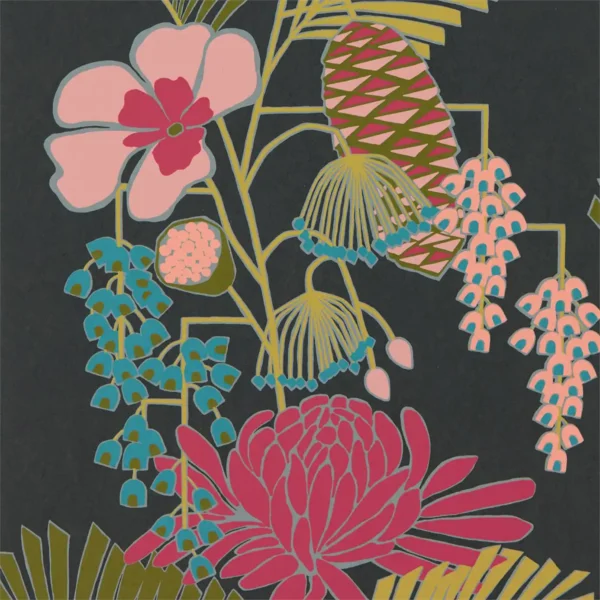 multicolour botanical wallpaper from harlequin