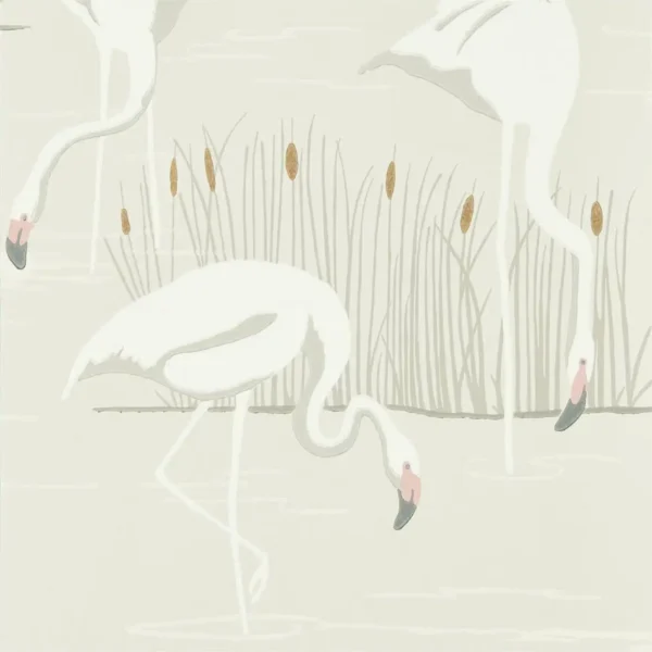 Salinas Wallpaper - Cloud / Blossom / Gold by black-grey animal wallpaper from harlequin