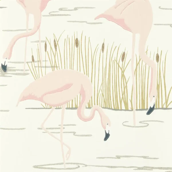 Salinas Wallpaper - Champagne / Rose / Gold by brown animal wallpaper from harlequin