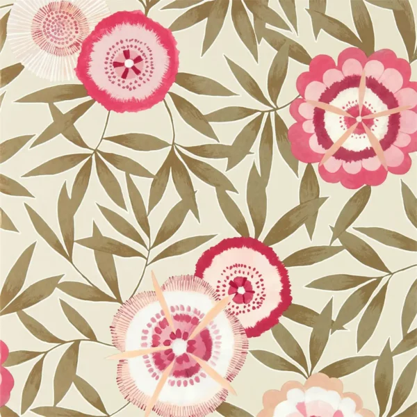 brown botanical wallpaper from harlequin
