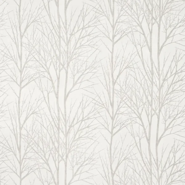 Tabella Fabric - Chalk / Pebble by white contemporary linen fabric from Harlequin