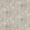 black-grey botanical embroideried fabric from Harlequin