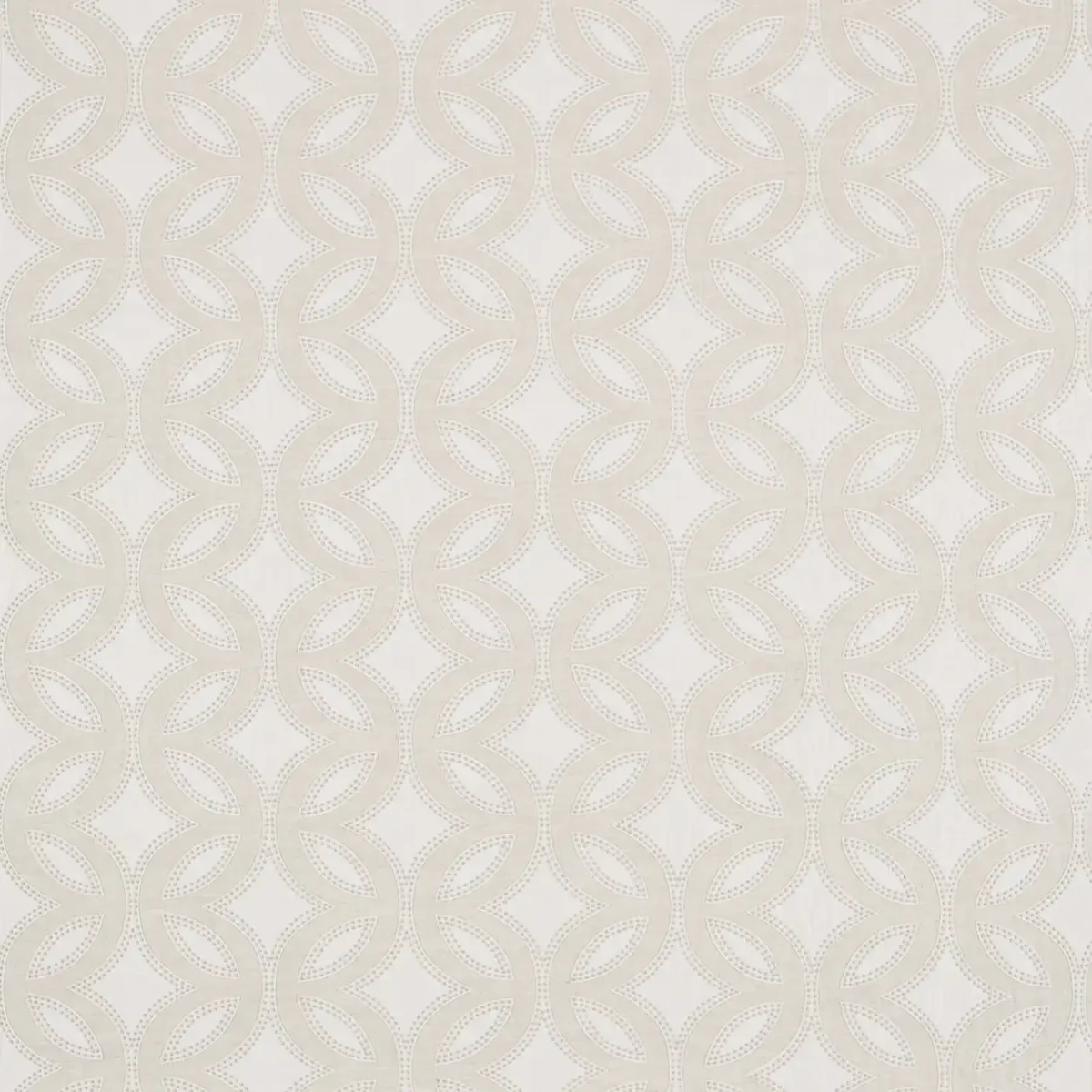 Caprice Fabric - Linen by white contemporary embroideried fabric from Harlequin