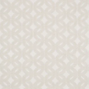 white contemporary embroideried fabric from Harlequin