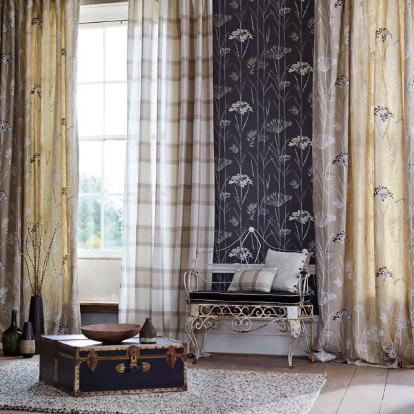 Gardinum Fabric - Linen / Chalk / Ebony by Gardinum Fabric - Linen / Chalk / Ebony from