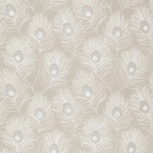 black-grey botanical jacquard fabric from Harlequin