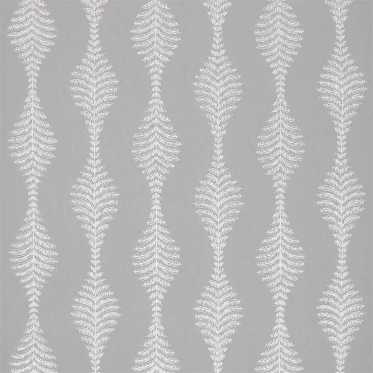 Lucielle Fabric - Pearl / French Grey by black-grey botanical embroideried fabric from Harlequin