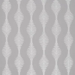 black-grey botanical embroideried fabric from Harlequin