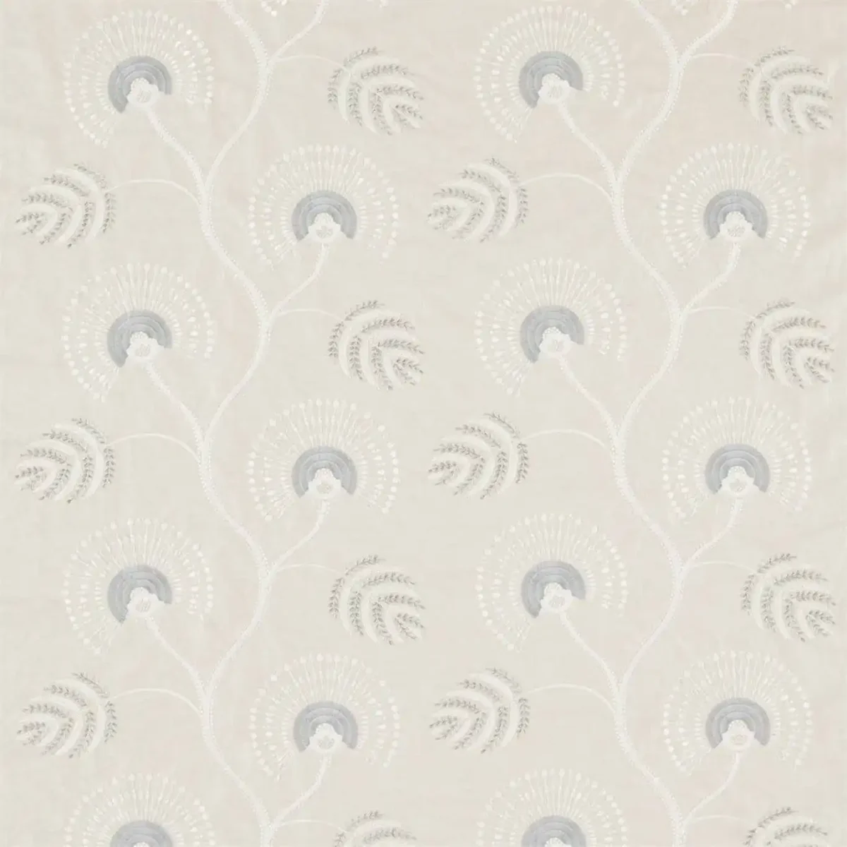 brown botanical embroideried fabric from Harlequin