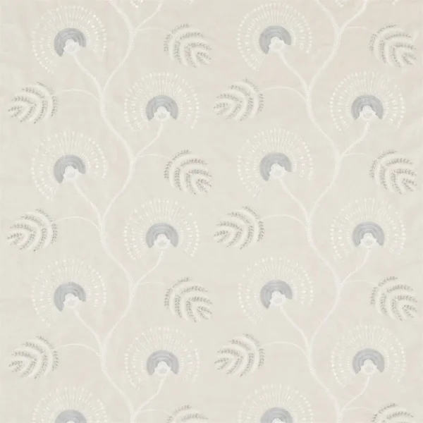brown botanical embroideried fabric from Harlequin