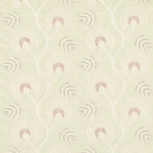 brown botanical embroideried fabric from Harlequin