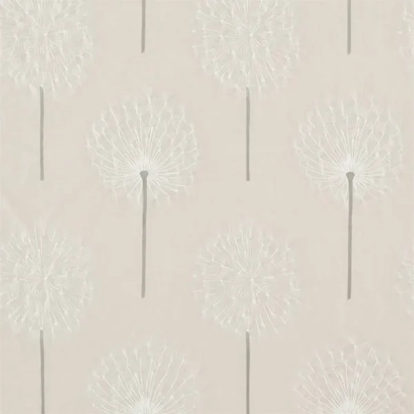 black-grey botanical embroideried fabric from Harlequin