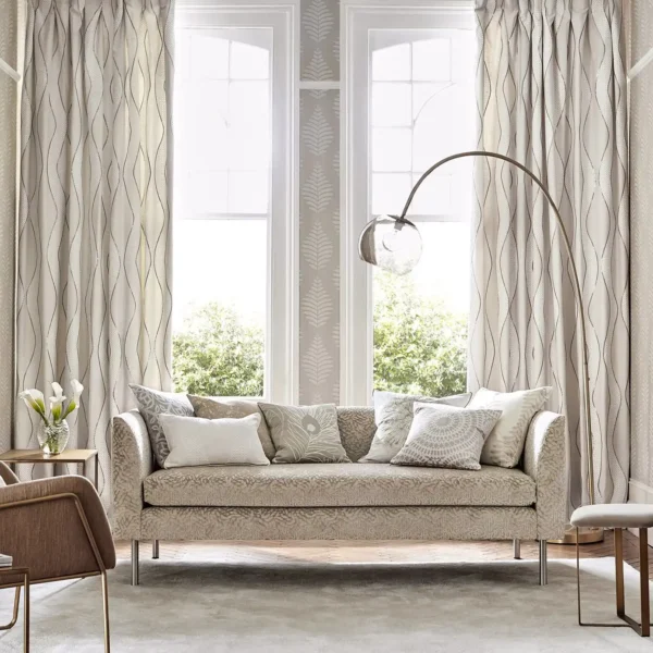 Chime Fabric - Silver by Chime Fabric - Silver from