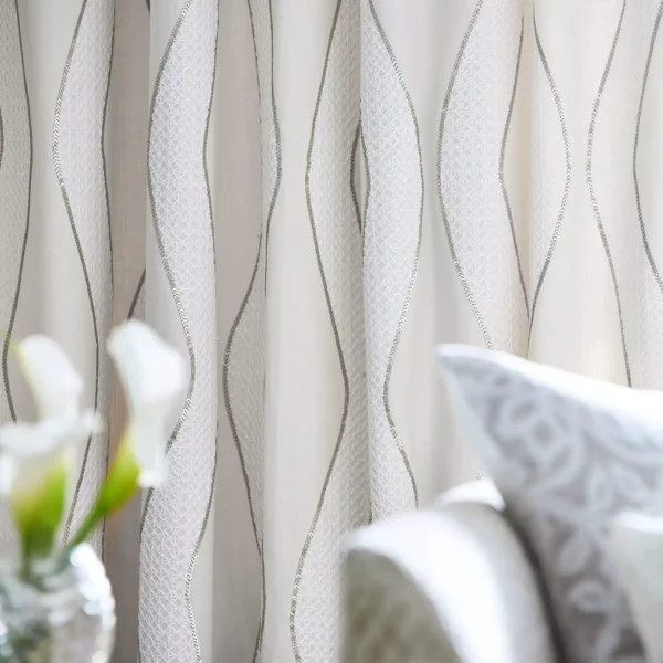 Chime Fabric - Silver by Chime Fabric - Silver from