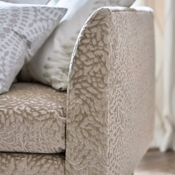 Dentella Fabric - Silver by Dentella Fabric - Silver from