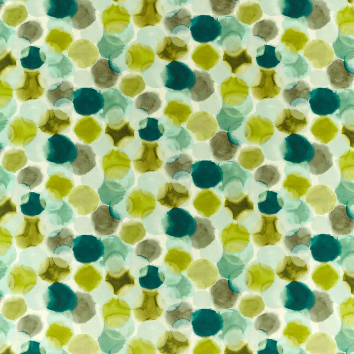 Selenic Fabric - Chartreuse / Topaz by green spotted linen fabric from Harlequin