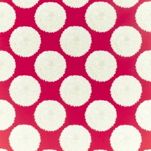 red botanical cotton fabric from Harlequin