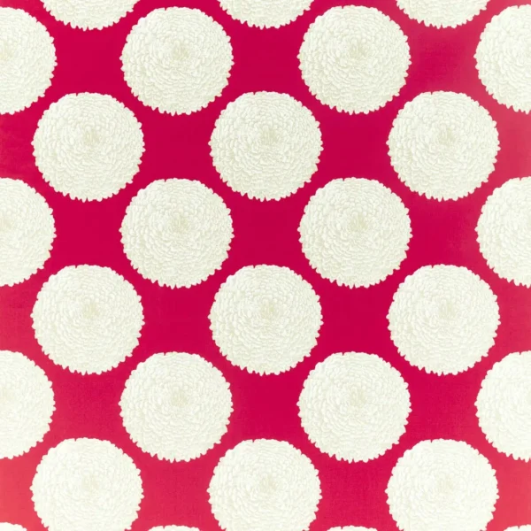Elixity Fabric - Tulip by red botanical cotton fabric from Harlequin