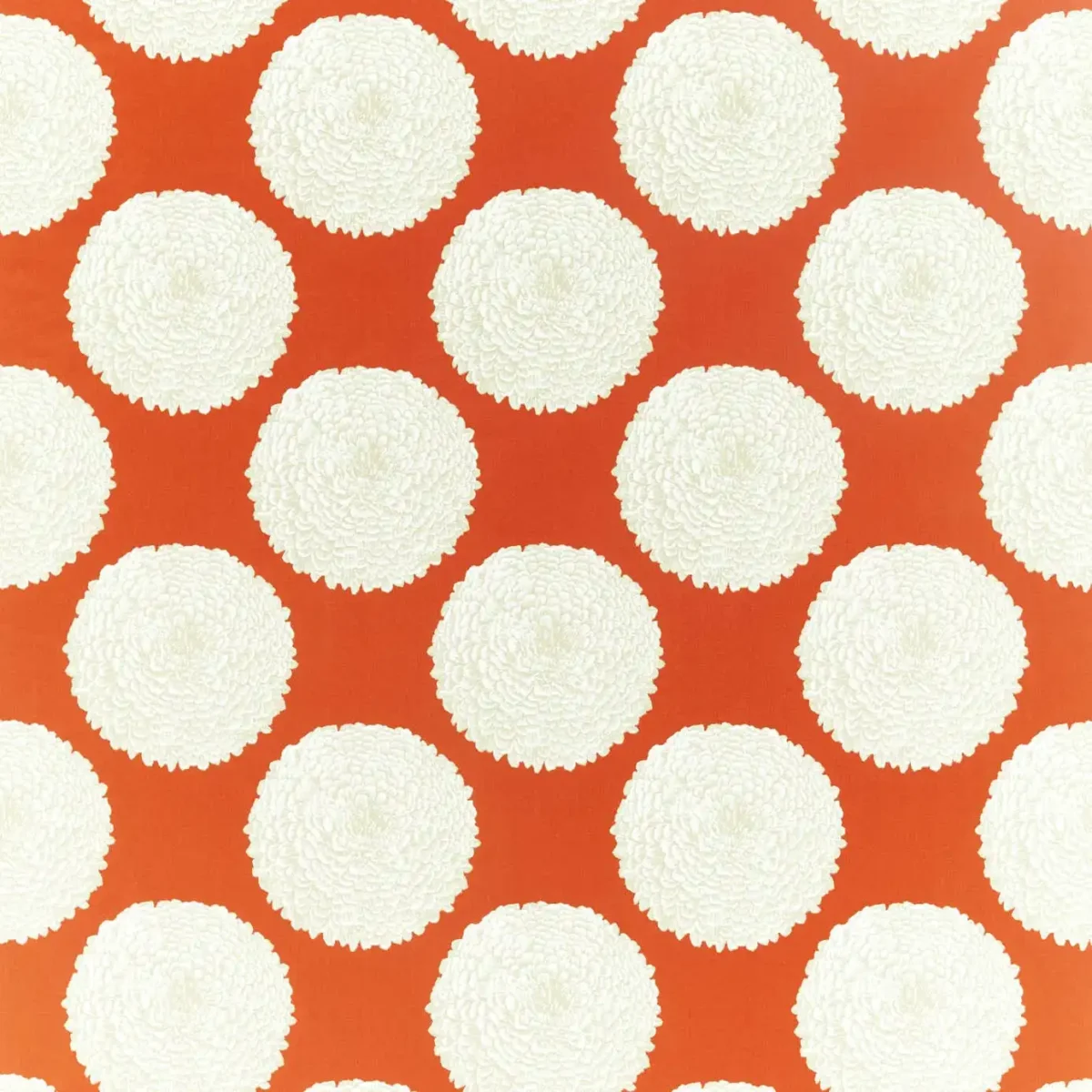 Elixity Fabric - Cayenne by orange botanical cotton fabric from Harlequin