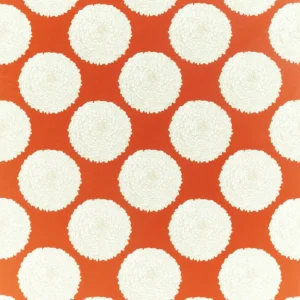 orange botanical cotton fabric from Harlequin