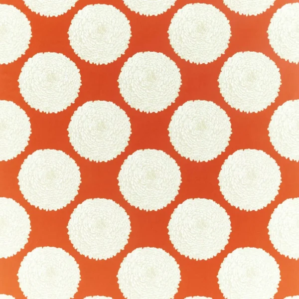 orange botanical cotton fabric from Harlequin