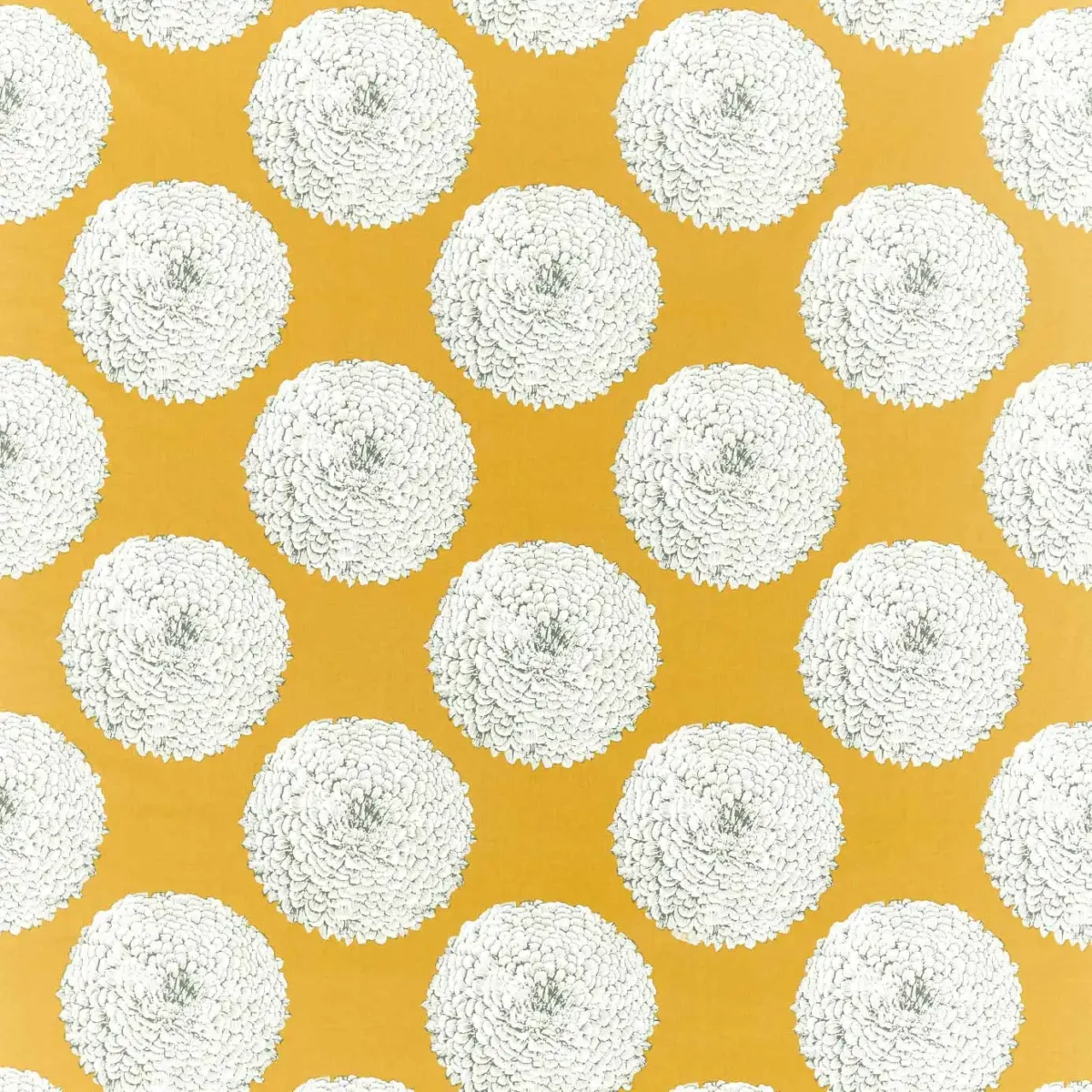yellow botanical cotton fabric from Harlequin