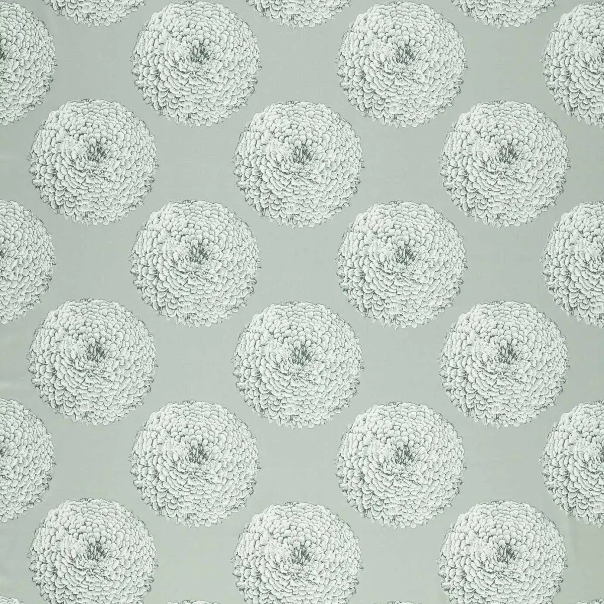 Elixity Fabric - Titanium by black-grey botanical cotton fabric from Harlequin