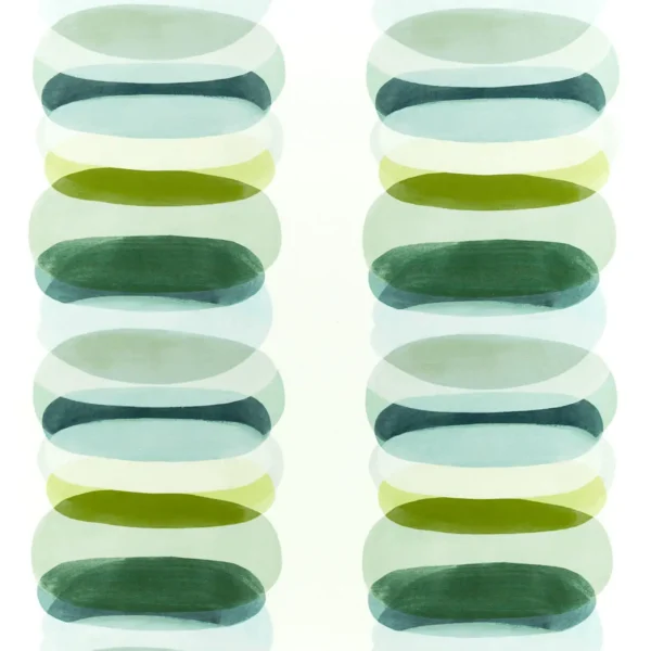 Elliptic Fabric - Emerald by green contemporary woven fabric from Harlequin