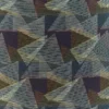 blue geometric embroideried fabric from Harlequin