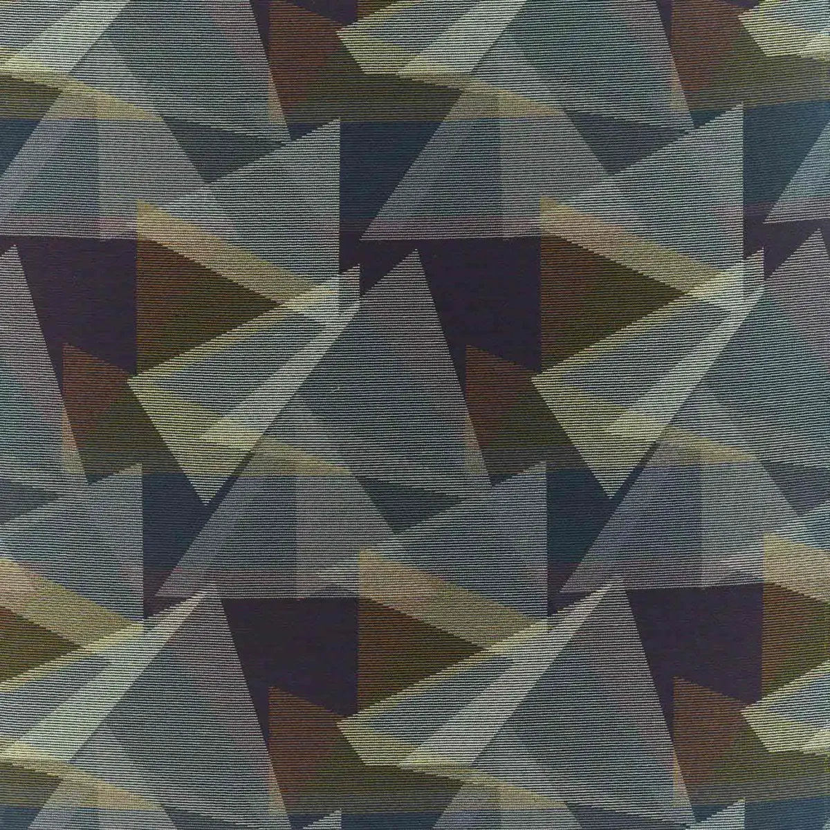 Adaxial Fabric - Oyster / Bronze / Onyx by blue geometric embroideried fabric from Harlequin