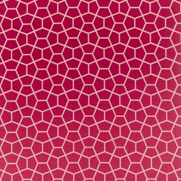 red geometric jacquard fabric from Harlequin