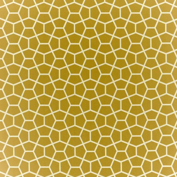 yellow geometric jacquard fabric from Harlequin
