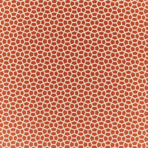 orange geometric embroideried fabric from Harlequin