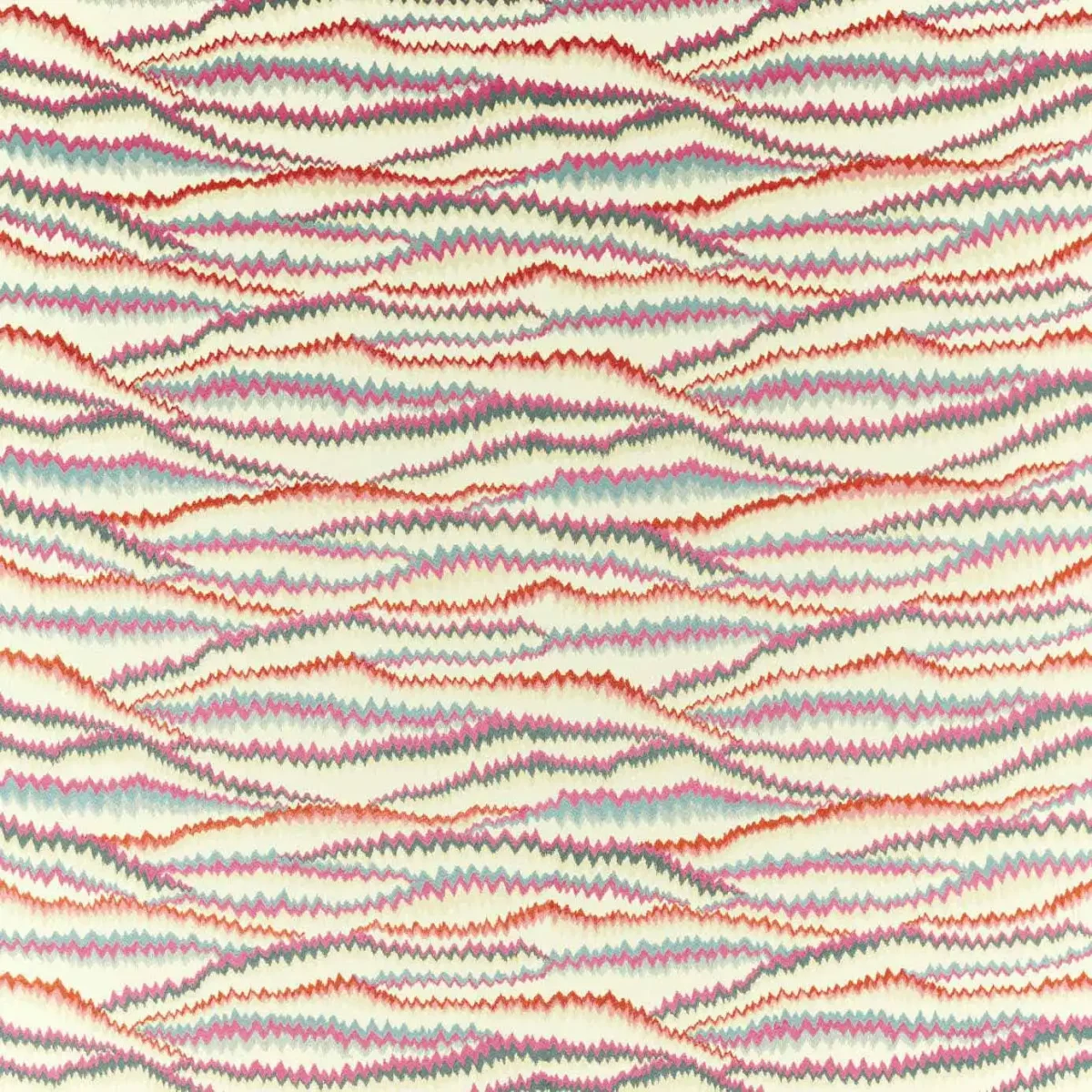 multicolour geometric embroideried fabric from Harlequin