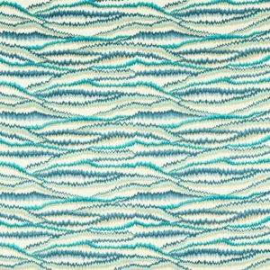 blue geometric embroideried fabric from Harlequin