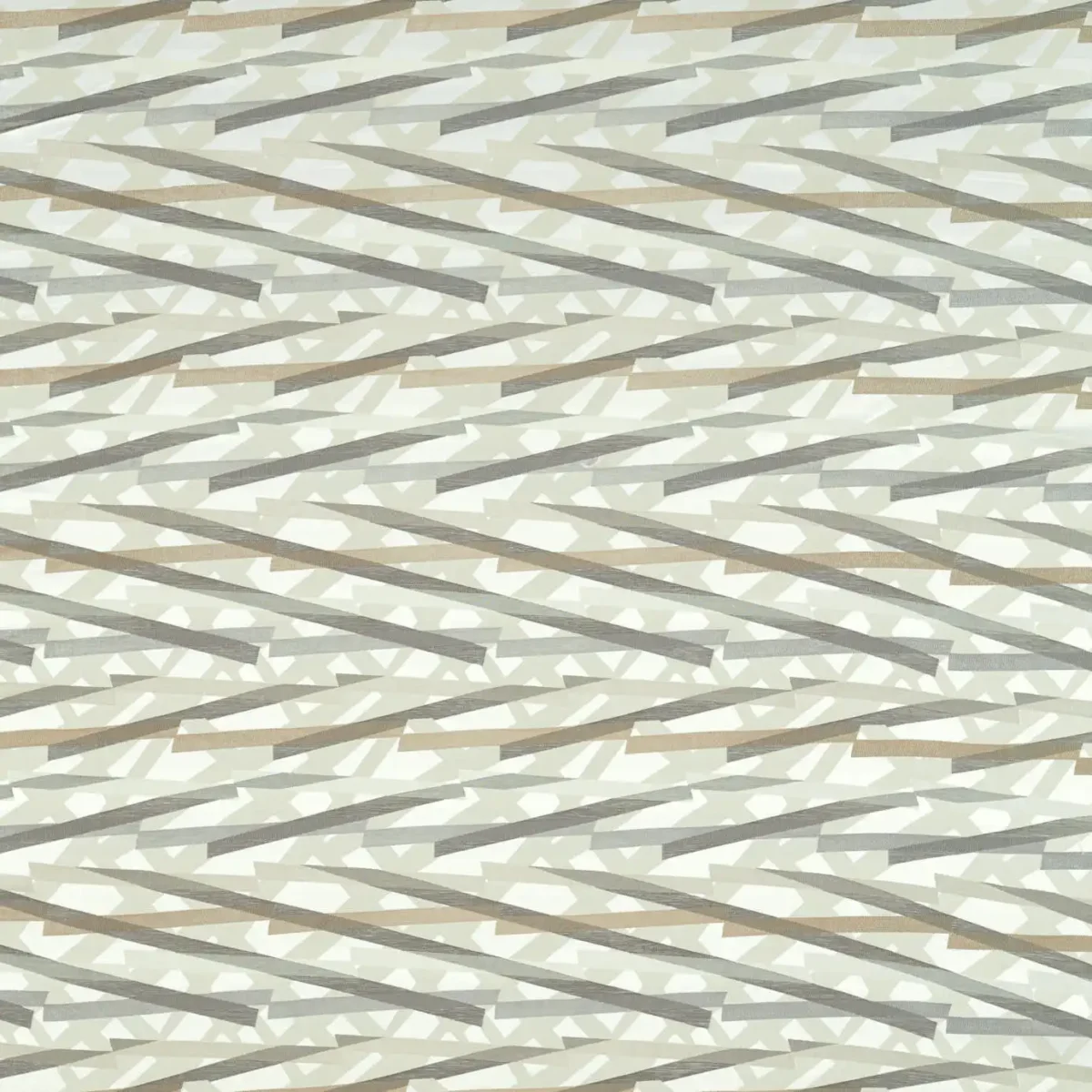 Diffinity Fabric - Oyster / Pumice by black-grey geometric jacquard fabric from Harlequin