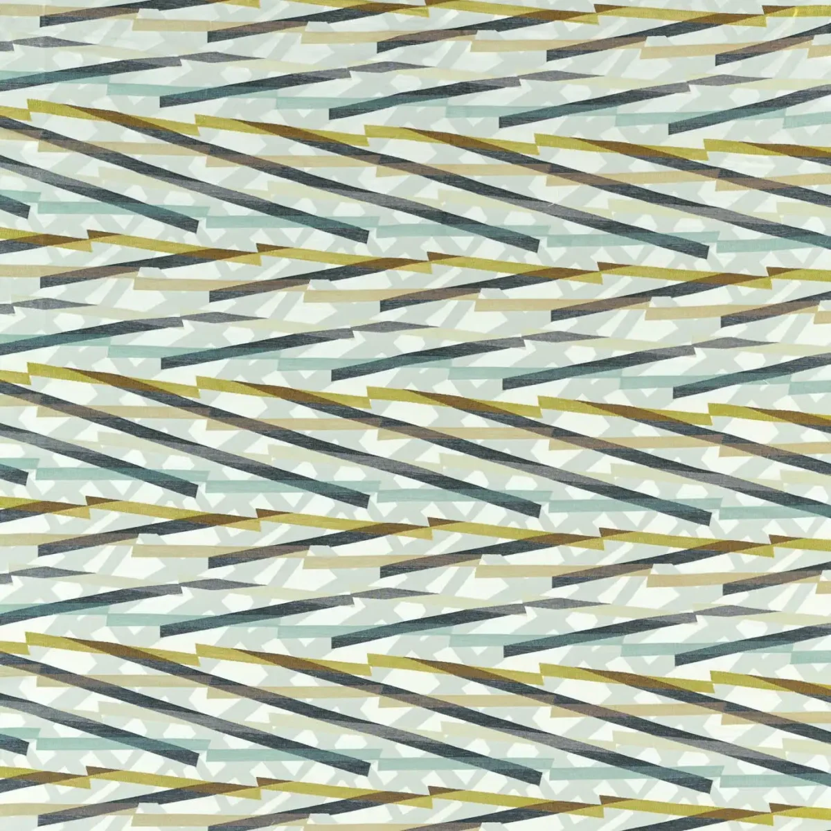 black-grey geometric jacquard fabric from Harlequin
