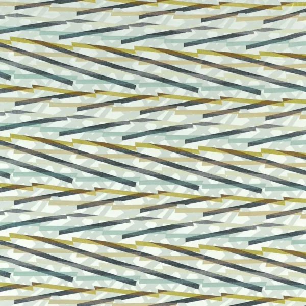 black-grey geometric jacquard fabric from Harlequin