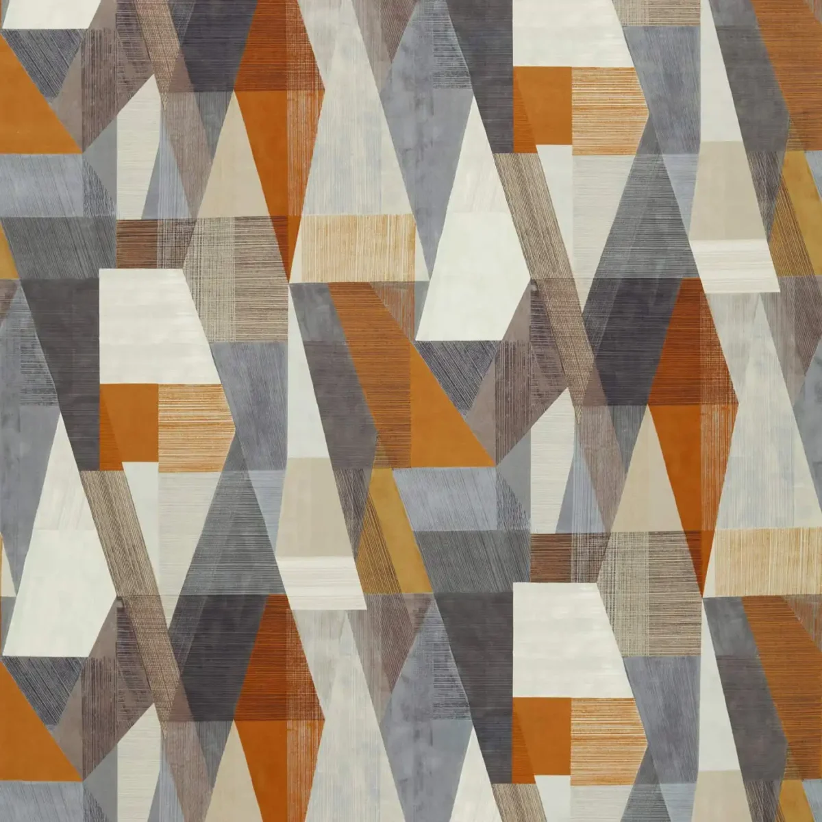 black-grey geometric velvet-chenille fabric from Harlequin