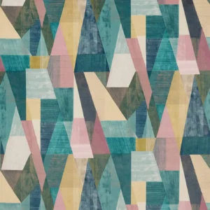multicolour geometric velvet-chenille fabric from Harlequin