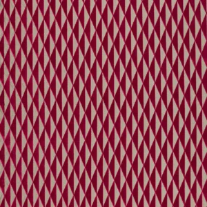 red geometric velvet-chenille fabric from Harlequin
