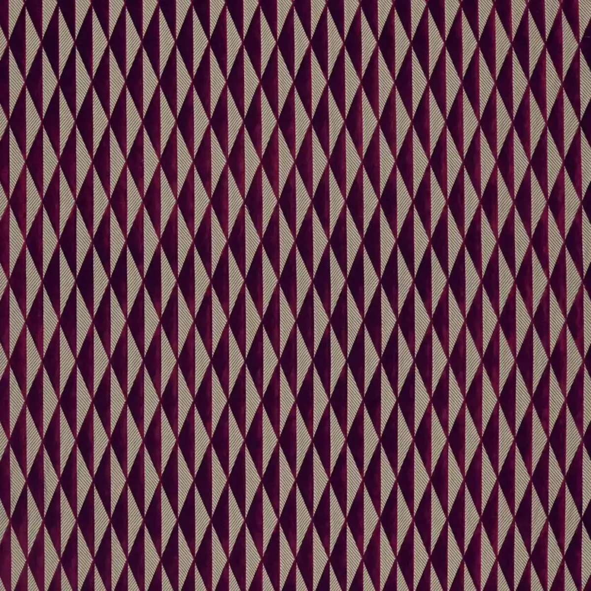 purple geometric velvet-chenille fabric from Harlequin