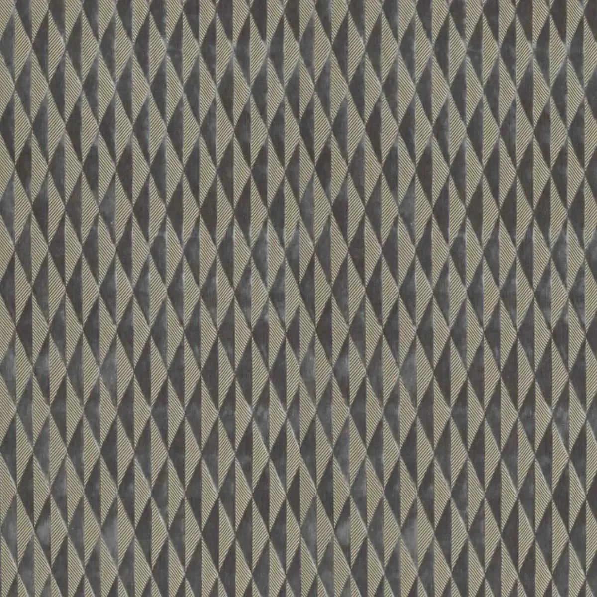 Irradiant Fabric - Pewter by black-grey geometric velvet-chenille fabric from Harlequin