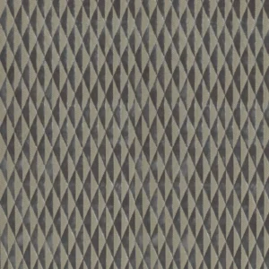 black-grey geometric velvet-chenille fabric from Harlequin