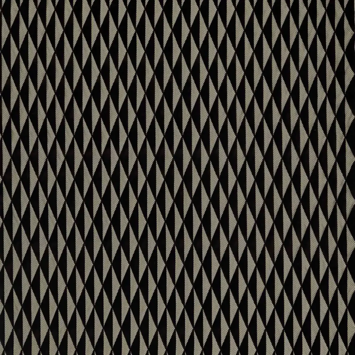 Irradiant Fabric - Jet by black-grey geometric velvet-chenille fabric from Harlequin